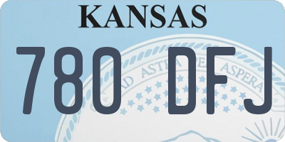 KS license plate 780DFJ
