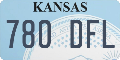 KS license plate 780DFL