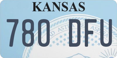 KS license plate 780DFU