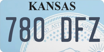KS license plate 780DFZ
