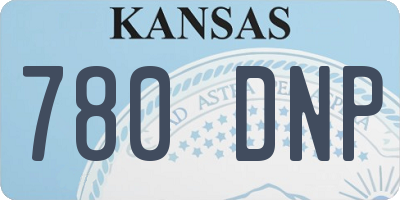 KS license plate 780DNP