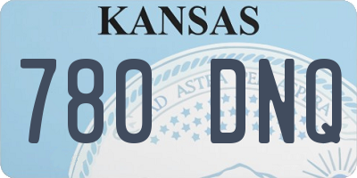 KS license plate 780DNQ