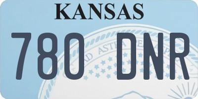 KS license plate 780DNR