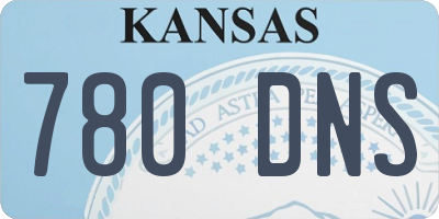 KS license plate 780DNS