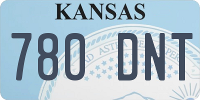 KS license plate 780DNT