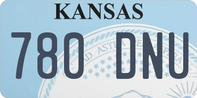 KS license plate 780DNU