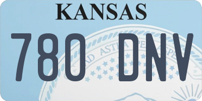 KS license plate 780DNV