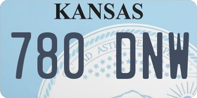 KS license plate 780DNW
