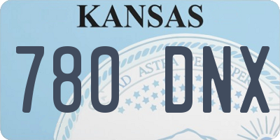 KS license plate 780DNX