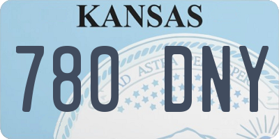 KS license plate 780DNY