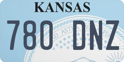 KS license plate 780DNZ