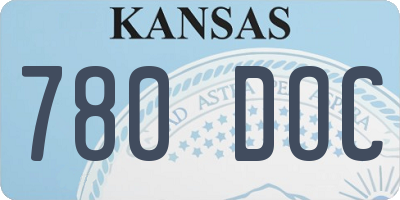 KS license plate 780DOC