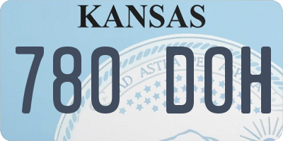 KS license plate 780DOH