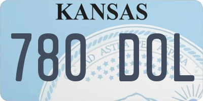 KS license plate 780DOL