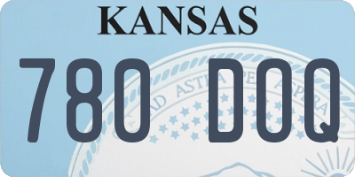 KS license plate 780DOQ