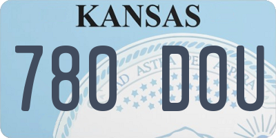 KS license plate 780DOU
