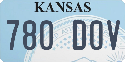 KS license plate 780DOV
