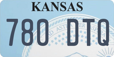 KS license plate 780DTQ