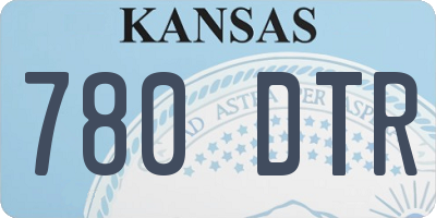 KS license plate 780DTR
