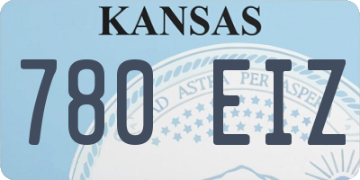KS license plate 780EIZ