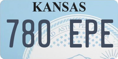 KS license plate 780EPE