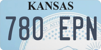 KS license plate 780EPN
