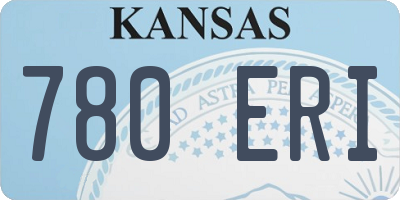 KS license plate 780ERI
