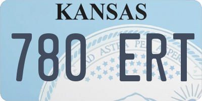 KS license plate 780ERT
