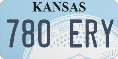 KS license plate 780ERY