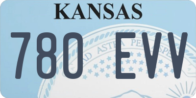 KS license plate 780EVV