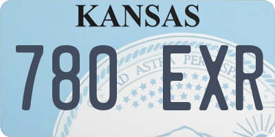 KS license plate 780EXR