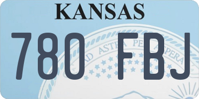KS license plate 780FBJ