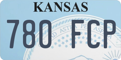 KS license plate 780FCP