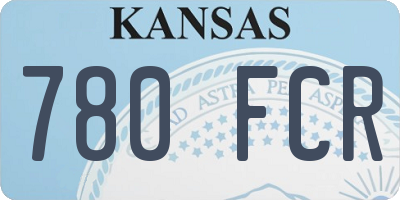 KS license plate 780FCR