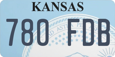 KS license plate 780FDB
