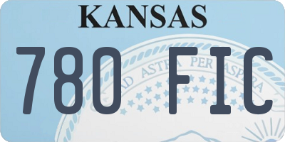 KS license plate 780FIC