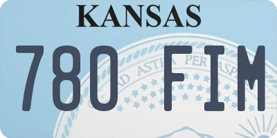 KS license plate 780FIM