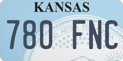 KS license plate 780FNC