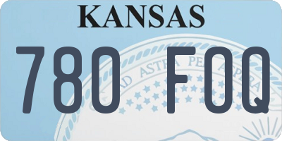 KS license plate 780FOQ