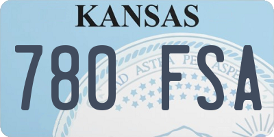 KS license plate 780FSA
