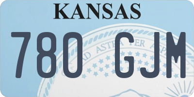 KS license plate 780GJM