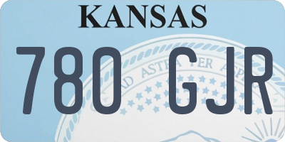 KS license plate 780GJR