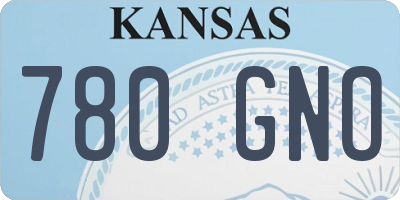 KS license plate 780GNO
