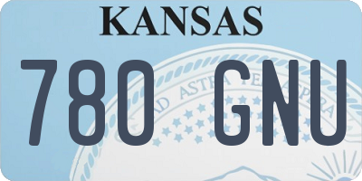 KS license plate 780GNU