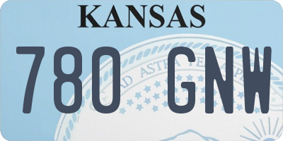KS license plate 780GNW
