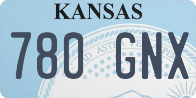 KS license plate 780GNX