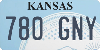 KS license plate 780GNY