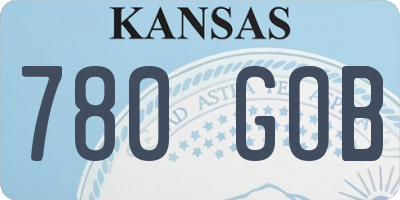 KS license plate 780GOB