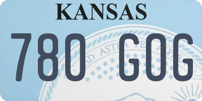 KS license plate 780GOG