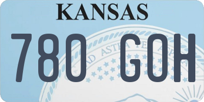 KS license plate 780GOH
